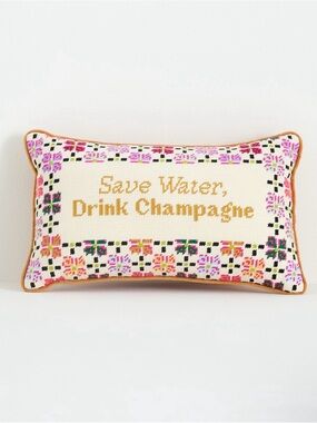 Anthropologie Furbish Studio Petite Needlepoint Pillow